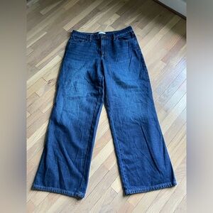 Target high rise wide leg dark denim